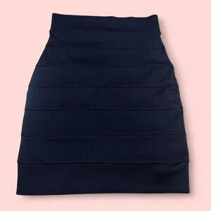 Preppy Whimsigoth Sexy Fairy Vixen A’Gaci Black Stretch Pencil Bodycon Skirt MED